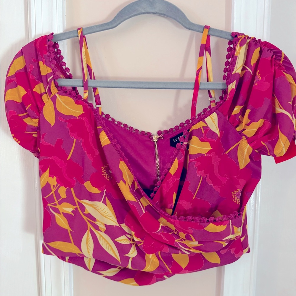 Bebe Sweet Heart Cropped Top